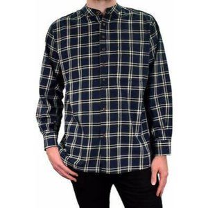 Lee Valley Ireland Mens S Blue Plaid Button Up Fla